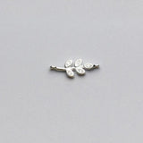 925 Silver Leaves Zircon Charms DIY Jewelry Necklace Accessory