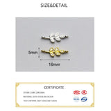 925 Silver Leaves Zircon Charms DIY Jewelry Necklace Accessory