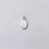 Vintage S925 Sterling Thai Silver Oval Charms for DIY Necklace Bracelet