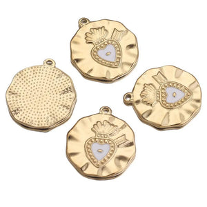 4pcs/Lot Round Cartoon Radish Enamel Earrings Pendants