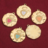 4pcs/Lot Round Cartoon Radish Enamel Earrings Pendants