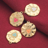 4pcs/Lot Round Cartoon Radish Enamel Earrings Pendants