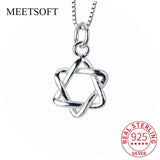 925 Sterling Silver Big Hollow star Charms DIY Necklace Accessory