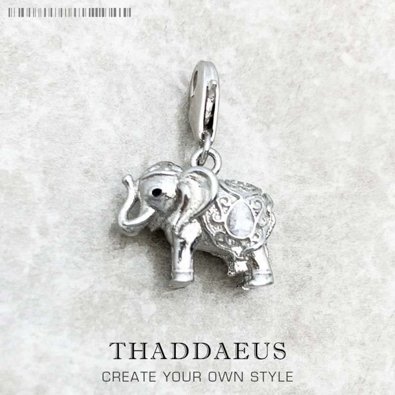 925 Sterling Silver Elephant Pendant Charm Vintage Jewelry