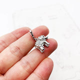925 Sterling Silver Elephant Pendant Charm Vintage Jewelry