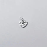 925 Silver Heart Letter Charms for DIY Jewelry Bracelets