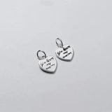 925 Silver Heart Letter Charms for DIY Jewelry Bracelets