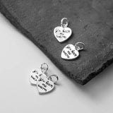 925 Silver Heart Letter Charms for DIY Jewelry Bracelets