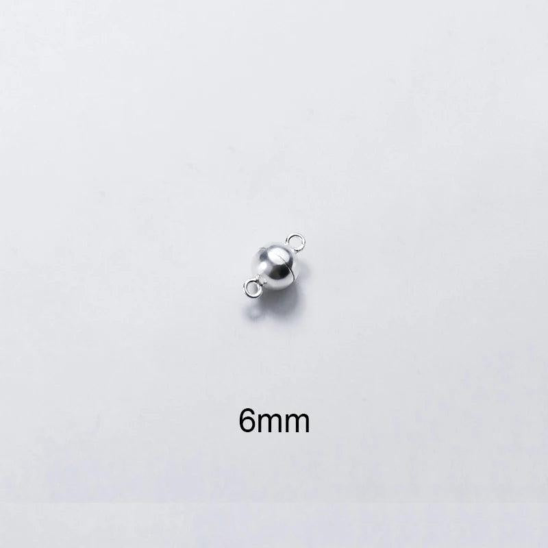 925 Silver Magnet Clasp Bracelet Charms DIY Necklace Jewelry Accessory