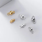 925 Silver Magnet Clasp Bracelet Charms DIY Necklace Jewelry Accessory