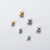 925 Silver Magnet Clasp Bracelet Charms DIY Necklace Jewelry Accessory