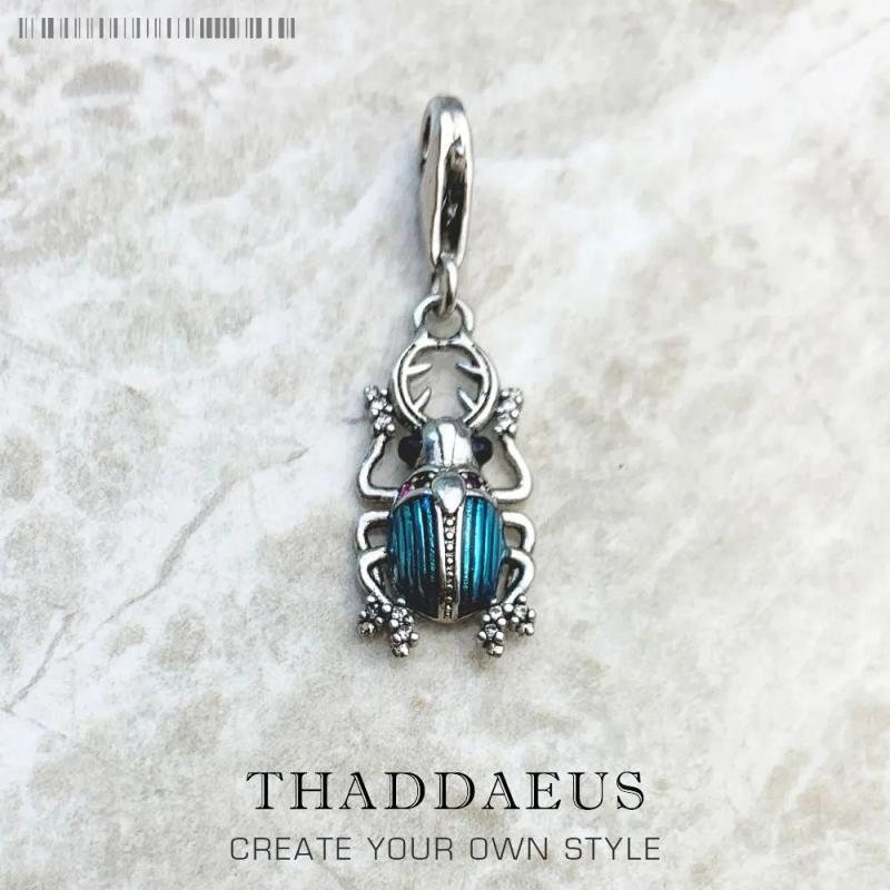 Silver Bug Dangle Charm Pendant Nature Magic 925 Sterling Silver