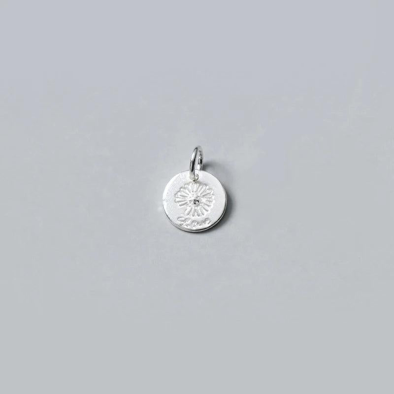 925 Silver Daisy Flowers Charms for DIY Necklace Making