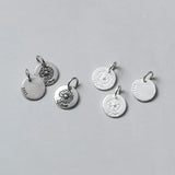 925 Silver Daisy Flowers Charms for DIY Necklace Making