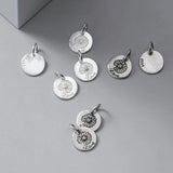 925 Silver Daisy Flowers Charms for DIY Necklace Making