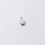 925 Sterling Silver Flower Charms for DIY Necklace Decoration
