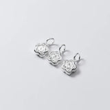 925 Sterling Silver Flower Charms for DIY Necklace Decoration