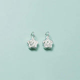 925 Sterling Silver Flower Charms for DIY Necklace Decoration