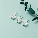 925 Sterling Silver Flower Charms for DIY Necklace Decoration