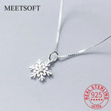 925 Silver Snowflake Zircon Dangle Charm for DIY Jewelry