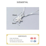 925 Silver Snowflake Zircon Dangle Charm for DIY Jewelry
