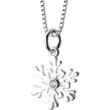 925 Silver Snowflake Zircon Dangle Charm for DIY Jewelry