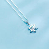 925 Silver Snowflake Zircon Dangle Charm for DIY Jewelry