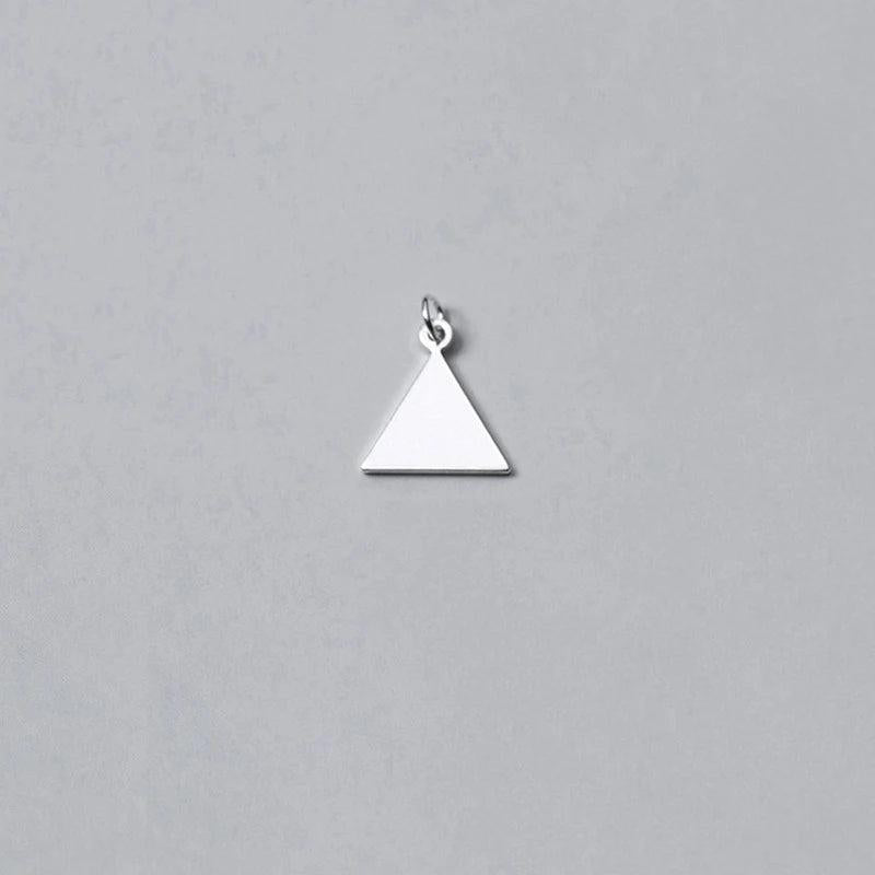 2pcs 925 Sterling Silver Geometric Triangle DIY Accessories
