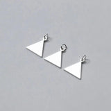 2pcs 925 Sterling Silver Geometric Triangle DIY Accessories