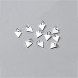 2pcs 925 Sterling Silver Geometric Triangle DIY Accessories