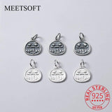 925 Silver Chinese Fortune Charm for DIY Necklace Decoration