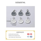 925 Silver Chinese Fortune Charm for DIY Necklace Decoration