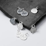 925 Silver Chinese Fortune Charm for DIY Necklace Decoration