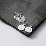 925 Silver Chinese Fortune Charm for DIY Necklace Decoration
