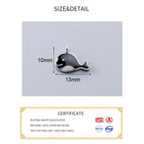 Romantic 925 Silver Whale Charms for DIY Necklace, Bracelet