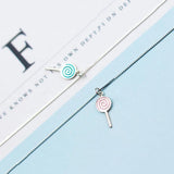 925 Silver Lollipop Charms for DIY Necklace Decoration