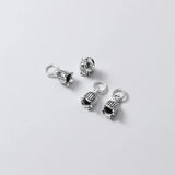 Romantic 925 Sterling Silver Sweet Flower Charms for DIY Pendant Making