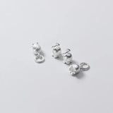 Romantic 925 Sterling Silver Sweet Flower Charms for DIY Pendant Making