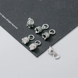 Romantic 925 Sterling Silver Sweet Flower Charms for DIY Pendant Making