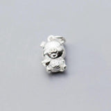 Silver Bicolor Lucky Pig Charms for DIY Necklace Making