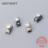 Silver Bicolor Lucky Pig Charms for DIY Necklace Making