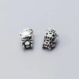 Silver Bicolor Lucky Pig Charms for DIY Necklace Making