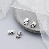 Silver Bicolor Lucky Pig Charms for DIY Necklace Making