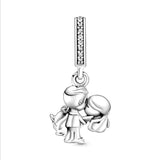 925 Sea Night Sky & Dolphin Kitty Charm for 3mm Bracelet DIY