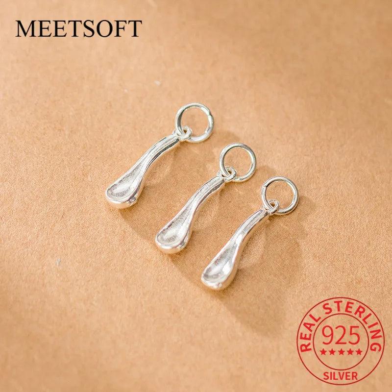 Sterling Silver Soup Spoon Charms for DIY Necklace