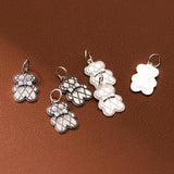 925 Silver Bear Shape Charms Jewelry Making Supplies