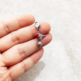 Red Robin Bird Dangle Charm 925 Sterling Silver Gift