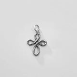 S925 Sterling Silver Retro Distressed Bowknot Charms DIY Hollow Pendant