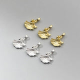 925 Sterling Silver Double Apricot Leaf Bracelet Necklace Pendants