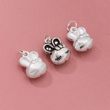 925 Sterling Silver Rabbit Charms, S925 Bunny Pendant